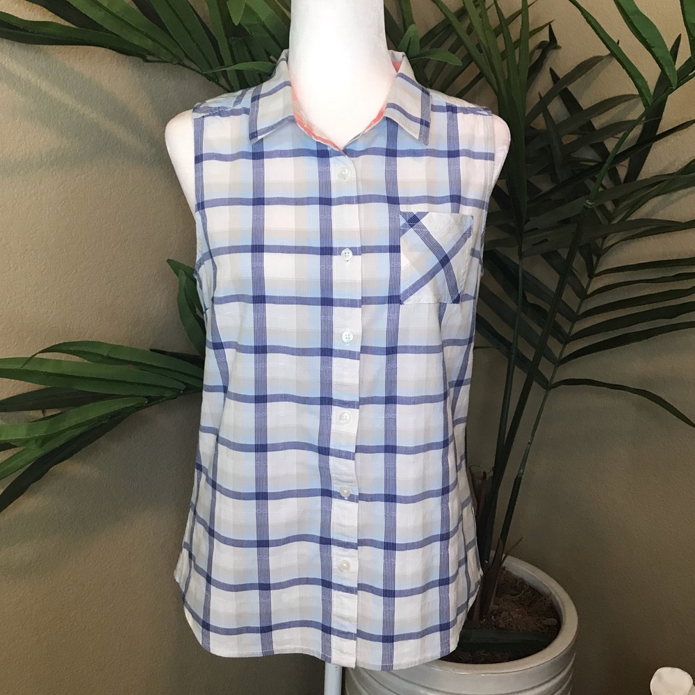 PrAna 99% Organic Cotton Plaid Button Down Top - S - Picture 16 of 17